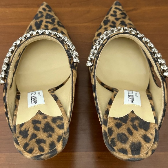 JIMMY CHOO
Women's Bing 100 Embellished Leopard
Print High Heel Mules - Picture 7 of 8